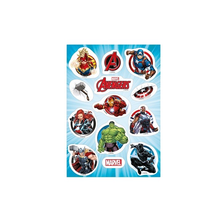 Essbare Avengers Oblaten - Superhelden Muffin & Kuchen Dekoration