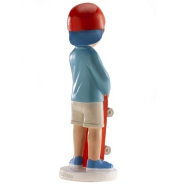 Communion Boy Cake Topper with Skateboard - 16.3 cm