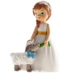 deKora Communion / Confirmation Girl with Sheep Cake Topper, 16cm