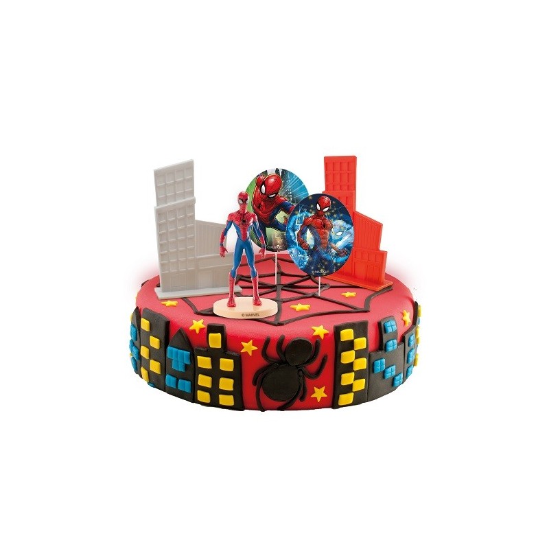 deKora Spiderman Cake Decor Set 5-pcs