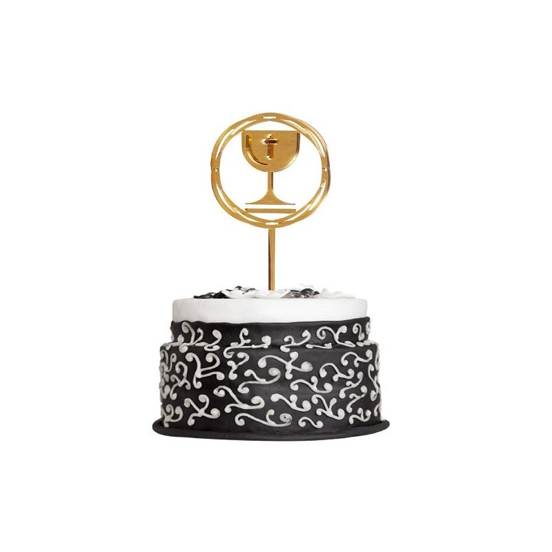 deKora Communion Chalice Cake Topper 16.5x9.9cm