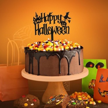 Happy Halloween Cake Topper Witch - Perfect for Halloweenparties