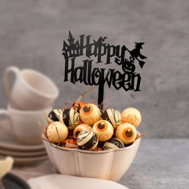 Happy Halloween Cake Topper Witch - Perfect for Halloweenparties