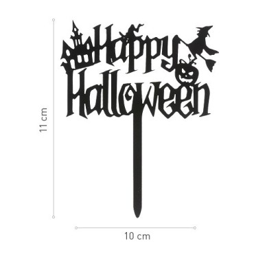 Happy Halloween Cake Topper Witch - Perfect for Halloweenparties