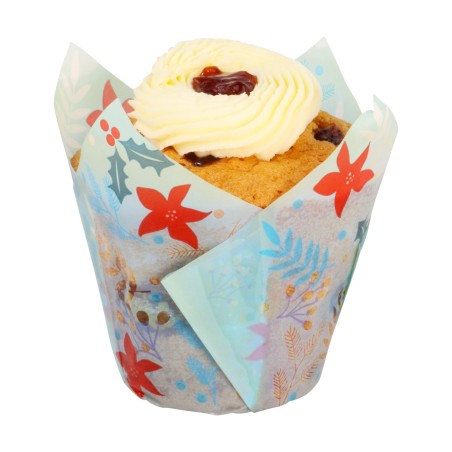 Festive PME Tulip Muffin Cases - Set of 24 - PME MC509