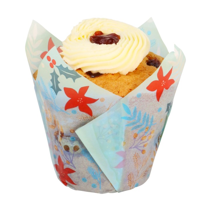 Festive PME Tulip Muffin Cases - Set of 24 - PME MC509 Festive PME Tulip Muffin Cases - Set of 24 - PME MC509