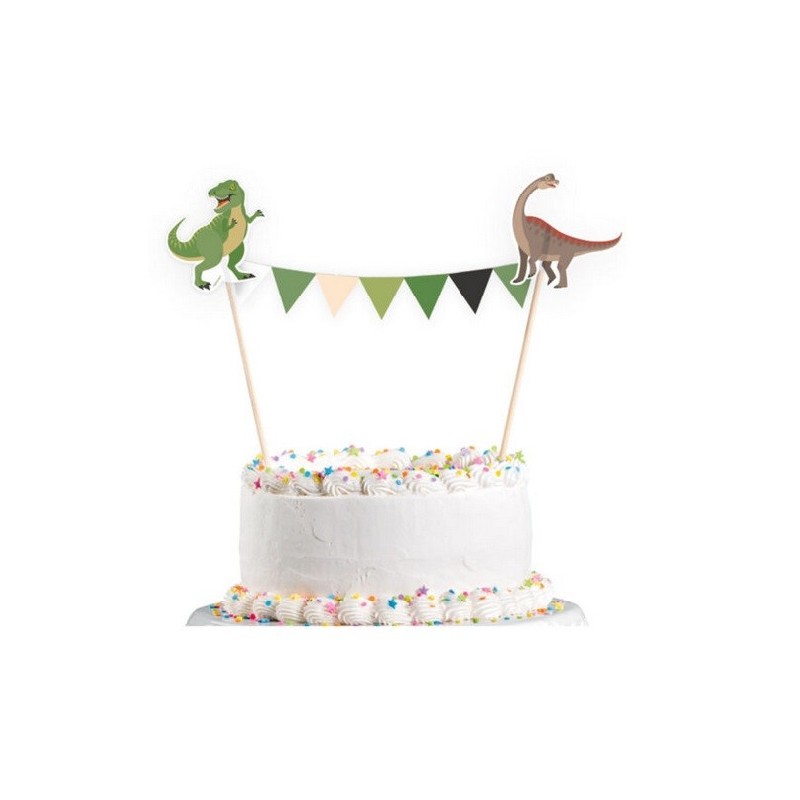 Amscan Dinosaur Cake Bunting, 15x20 cm