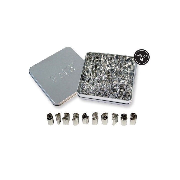 PME Alphabet & Number Cutter Set – 36-piece Stainless Steel PME Alphabet & Number Cutter Set – 36-piece Stainless Steel