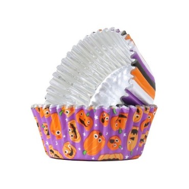 Halloween Foil-lined Cupcake Cases - Pumpkin Party (Pack of 60)