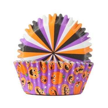 Halloween Foil-lined Cupcake Cases - Pumpkin Party (Pack of 60)