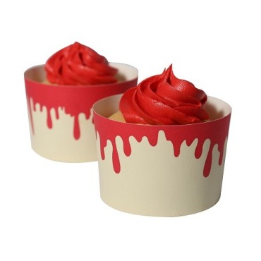 Halloween Backförmchen mit tropfendem Blut-Design | Bakeria.ch