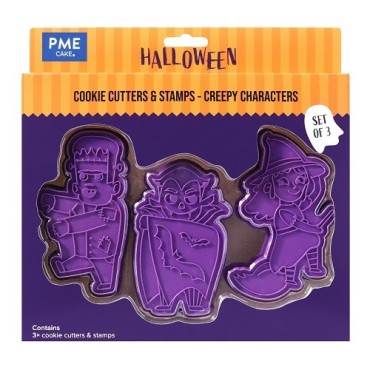 PME Creepy Characters Halloween Ausstecher & Stempel Set