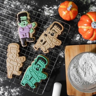 Halloween Baking Set - Cookie Cutter Ghost Pumpkin & Bat