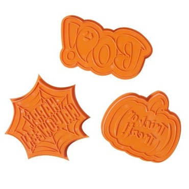 Halloween Cookie Cutters & Stamps - Happy Halloween Set of 3