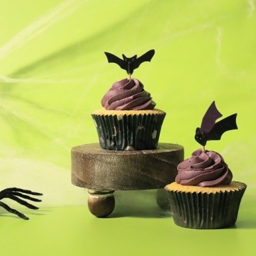 Halloween Cupcake Cases & Topper Set - Bats 🦇 | Pack of 48