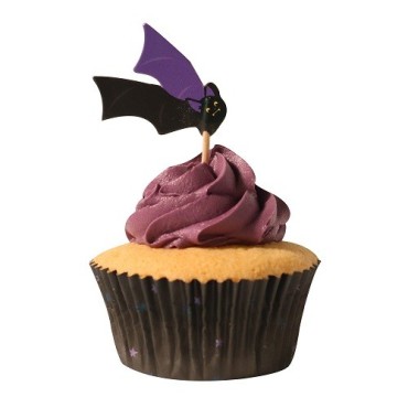 Halloween Cupcake Cases & Topper Set - Bats 🦇 | Pack of 48