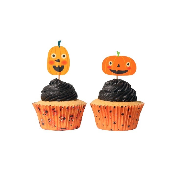 PME Halloween Cupcake Set – Jack-o-Lantern Topper & Förmchen (48 Stück) PME Halloween Cupcake Set – Jack-o-Lantern Topper & Förmchen (48 Stück)