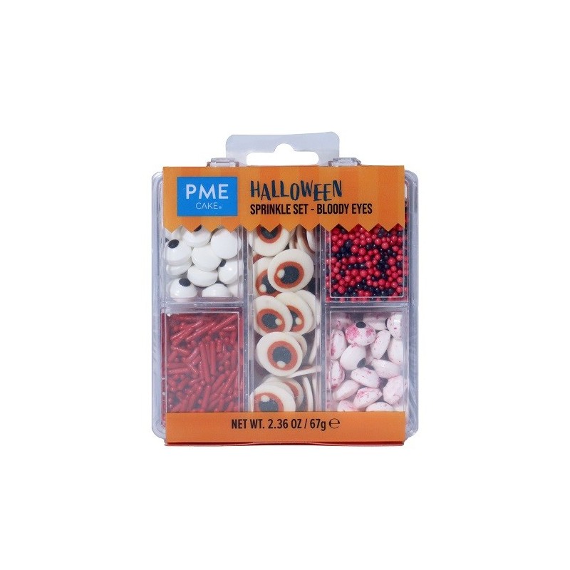 PME 5-in-1 Halloween Sprinkle Set - Bloody Eyes 67g