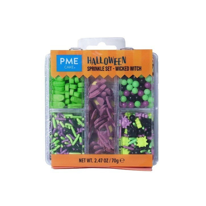 Halloween Sprinkle Set - Wicked Witch 70g | Spooky Cake Decorations by PME