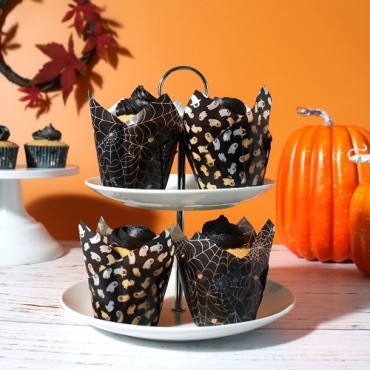 PME Halloween Tulip Muffin Förmchen - Spooky Night, 24er Set