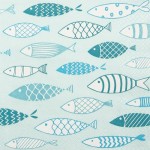 Home Fashion Napkins Fish on Tour mint, 20 pcs