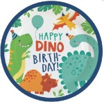 Amscan Dinosaur Birthday Plates, 8 pcs