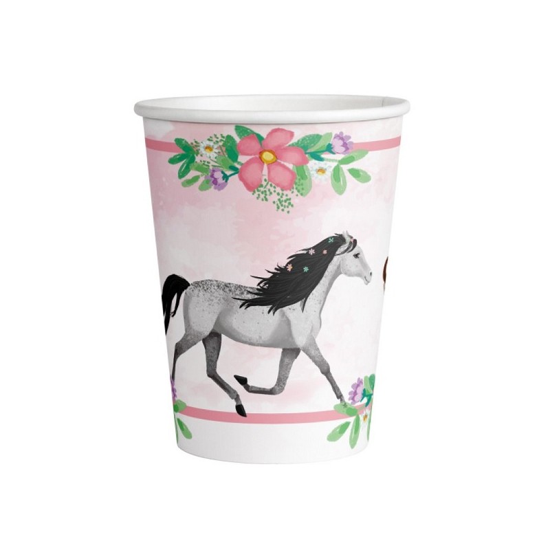 Amscan Beautiful Horses Cups, 8 pcs