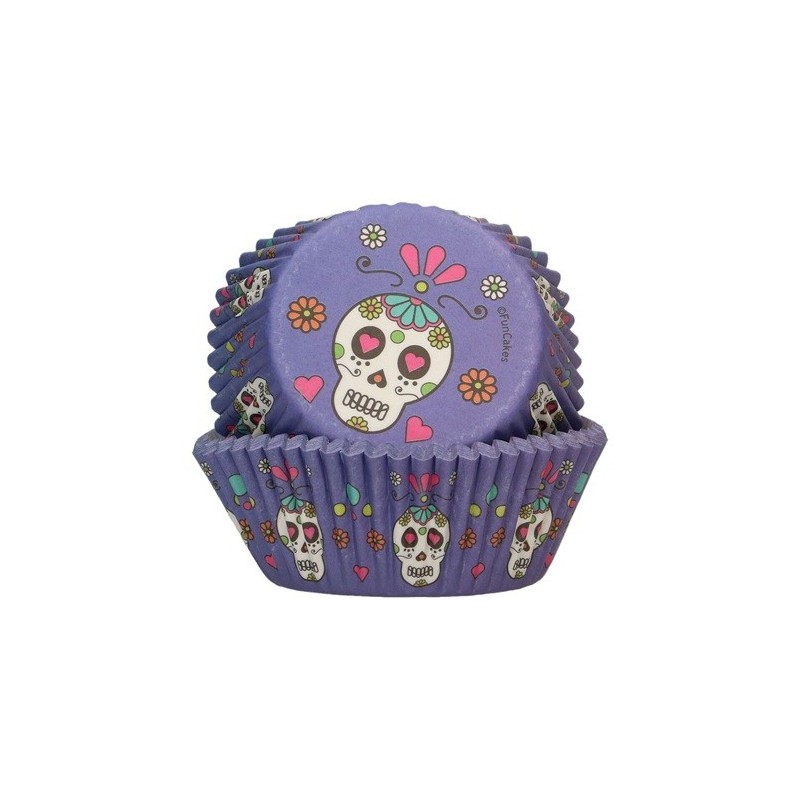 FunCakes Day of the Dead Cupcake Förmchen, 48 Stück