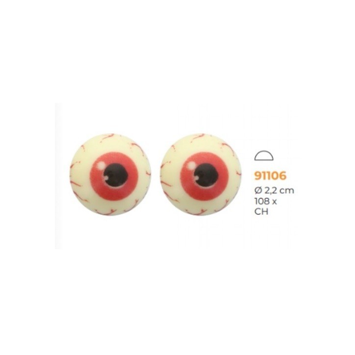 FunCakes Halloween Bloody Chocolate Half-Eyeball Decoration – Set/25 FunCakes Halloween Bloody Chocolate Half-Eyeball Decoration – Set/25