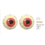 FunCakes 2.2cm Halloween Eyeballs Chocolate Decoration, 25 pcs