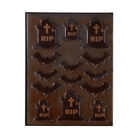 FunCakes Halloween Graveyard Chocolate Decorations - Set of 12