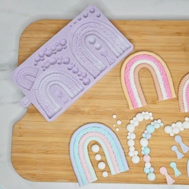 Karen Davies Silicone Mould - Macramé Rainbow | Easy Cake Decorating