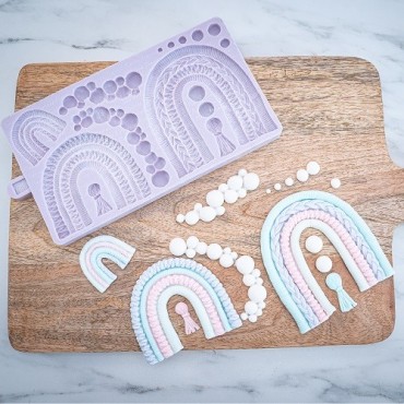 Karen Davies Silicone Mould - Macramé Rainbow | Easy Cake Decorating