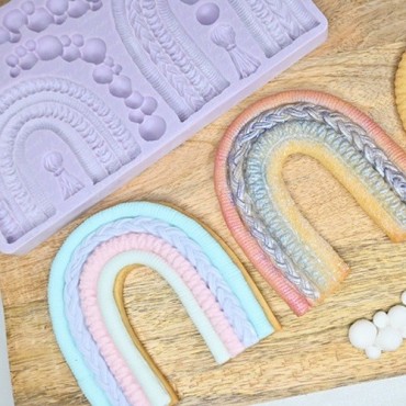 Karen Davies Silicone Mould - Macramé Rainbow | Easy Cake Decorating