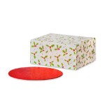 Anniversary House Holly Cake Box with Round Cake Board (25cm), 12.7x26x26cm