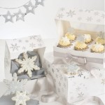 Anniversary House 6er Cupcake Schachtel Silver Snowflake