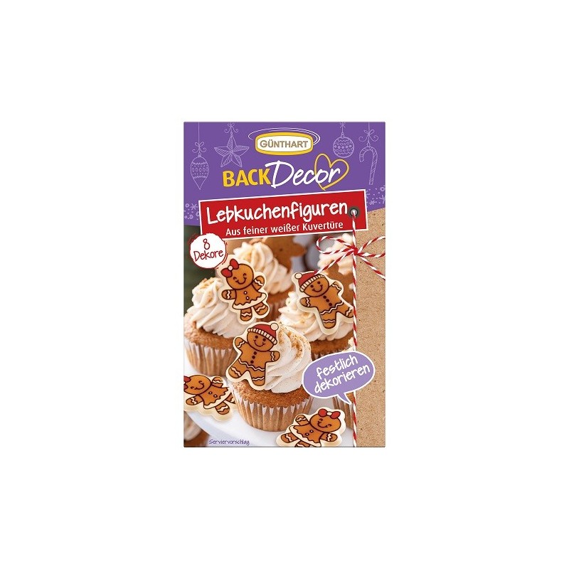 Günthart Chocolate Gingerbread Figures, 8 pcs