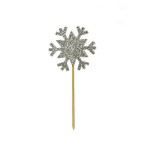 Anniversary House Glitter Snowflake Cupcake Topper, 12 pcs