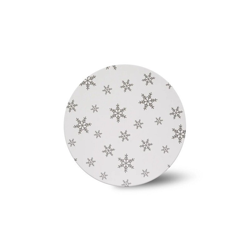 2.5mm Round Cake Board Snowflake 25cm