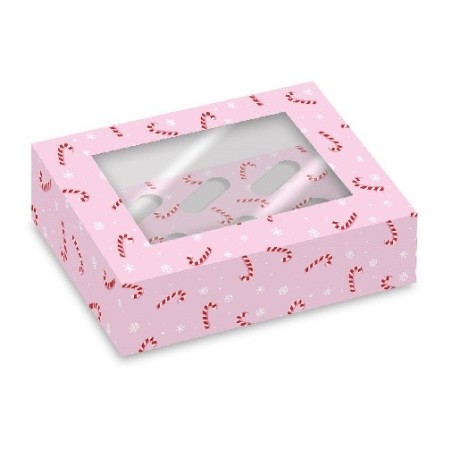 Simply Making Cupcake Box 6-pk/2 - Zuckerstangen– Stilvolle Cupcake-Box