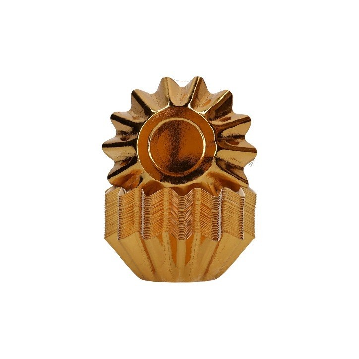 Bloom Baking Cups Metallic Gold High-Quality Free-Standing Baking Cups Bloom Baking Cups Metallic Gold High-Quality Free-Standing Baking Cups