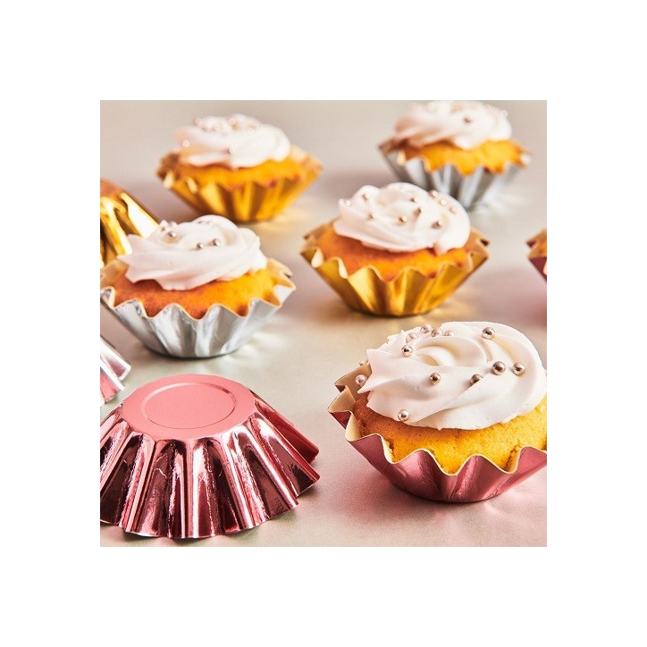 Bloom Baking Cups Metallic Gold High-Quality Free-Standing Baking Cups Bloom Baking Cups Metallic Gold High-Quality Free-Standing Baking Cups