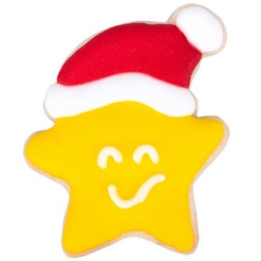 Embossed Cookie Cutter Star with Hat – Festive Charm for Your Cookies