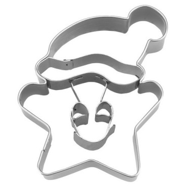 Embossed Cookie Cutter Star with Hat – Festive Charm for Your Cookies