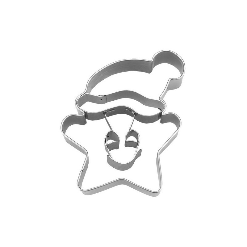 Städter Star with Hat Cookie Cutter with imprint on Blister, 5.5cm