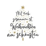 Atelier Designer Collection Weihnachten mit Euch Servietten, 20 Stück