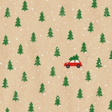 By Nature Servietten "Little Red Car" – Festliche Nachhaltigkeit für den Winter 🎄🚗