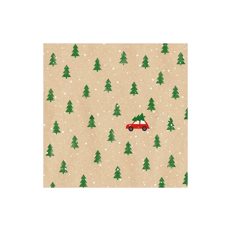 By Nature Napkins Little Red Car, 20 pcs