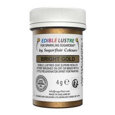 Sugarflair Edible Lustre Bright Gold – Edible Gold for Cake Decoration