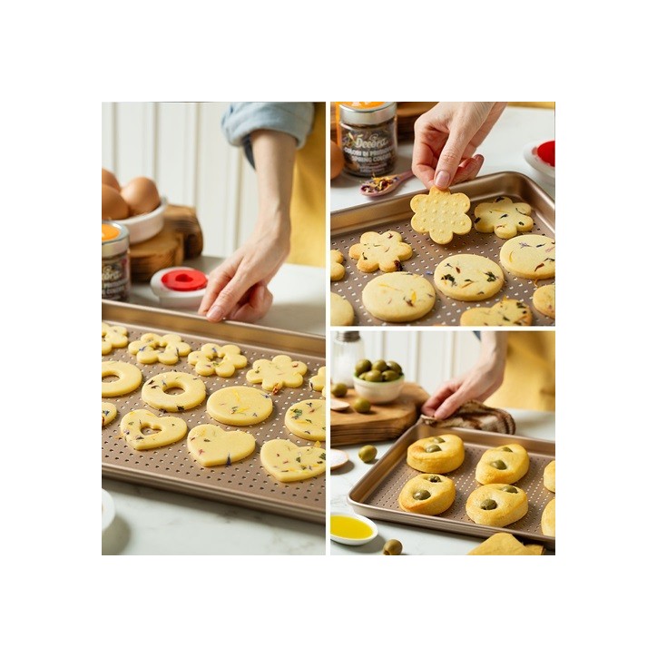 Decora GoldLine Cookies Baking Tray - Perfect Crispy Cookies | Baking Supplies Decora GoldLine Cookies Baking Tray - Perfect Crispy Cookies | Baking Supplies